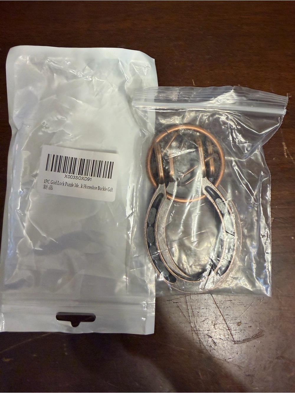 Horseshoe lock puzzle